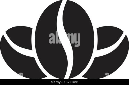 Kaffeebohnen Symbol Vorlage schwarz Farbe editierbar. Symbol für Kaffeebohnen Symbol Flat Vector Illustration für Grafik- und Webdesign. Stock Vektor