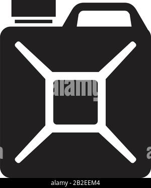 Jerrycan Icon template schwarz Farbe editierbar. Jerrycan Symbol Symbol Flat Vector Illustration für Grafik und Web-Design. Stock Vektor