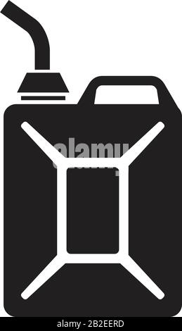 Jerrycan Icon template schwarz Farbe editierbar. Jerrycan Symbol Symbol Flat Vector Illustration für Grafik und Web-Design. Stock Vektor