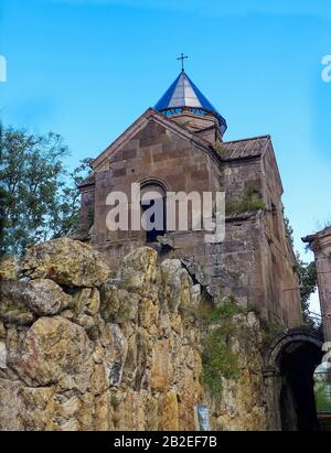 Kloster Kecharis in Tsaghkadzor in Armenien Stockfoto