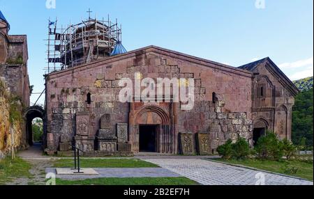 Kloster Kecharis in Tsaghkadzor in Armenien Stockfoto