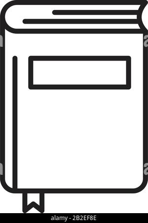 Buchsymbol Vorlage schwarz editierbar. Buchsymbol Symbol Flat Vector Illustration für Grafik- und Webdesign. Stock Vektor