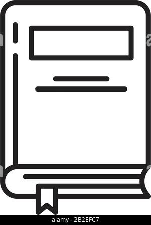Buchsymbol Vorlage schwarz editierbar. Buchsymbol Symbol Flat Vector Illustration für Grafik- und Webdesign. Stock Vektor