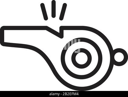 Whistle Icon Template schwarz Farbe editierbar. Whistle Icon Symbol Flat Vector Illustration für Grafik und Webdesign. Stock Vektor