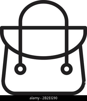 BAG-Symbol Vorlage schwarz Farbe editierbar. BAG Symbol Symbol Flat Vector Illustration für Grafik- und Webdesign. Stock Vektor