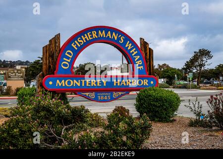 Old Fisherman's Wharf, Monterey Harbour Stockfoto