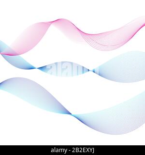 Schöne Wellen helle Designelemente Stock Vektor