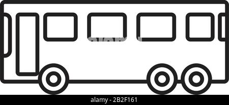 Bus-Symbol-Vorlage in schwarzer Farbe editierbar.Bus-Symbol Symbol Flat Vector Illustration für Grafik- und Webdesign. Stock Vektor