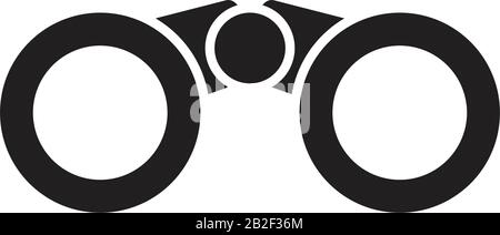 Ferngläser Symbolvorlage schwarz Farbe editierbar. Symbol für Ferngläser Symbol Symbol für flache Vektorgrafiken für Grafik- und Webdesign. Stock Vektor