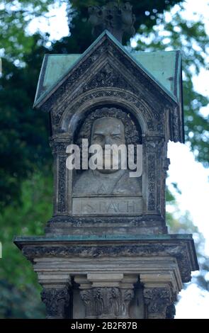 Bachdenkmal, Dittrichring, Leipzig, Sachsen, Deutschland Stockfoto