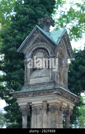 Bachdenkmal, Dittrichring, Leipzig, Sachsen, Deutschland Stockfoto