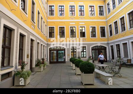 Bachmuseum, Thomaskirchhof, Leipzig, Sachsen, Deutschland Stockfoto