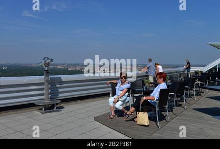 Ausssichtsplattform City-Hochhaus, Leipzig, Sachsen, Deutschland Stockfoto