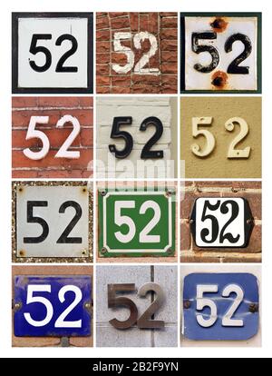 Zeichen Nr. 52. Stockfoto