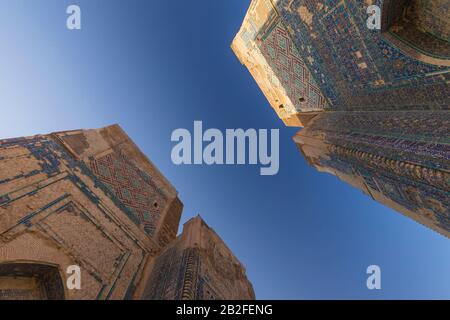 AK Saray Palace, am Morgen, Shahrisabz, oder Shakhrisabz, Qashqadaryo Region, Usbekistan, Zentralasien, Asien Stockfoto