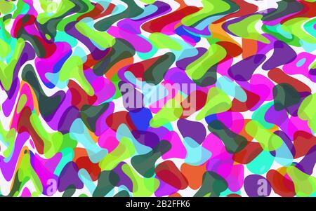 Abstrakter Hintergrund von bunten Flecken auf weißem Hintergrund. Stockfoto