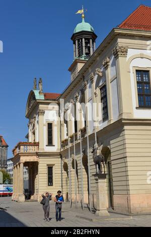 Altes Rathaus, Alter Markt, Magdeburg, Sachsen-Anhalt, Deutschland Stockfoto