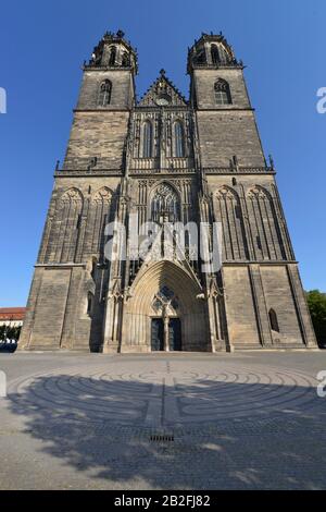 Magdeburger Dom, bin Dom, Magdeburg, Sachsen-Anhalt, Deutschland Stockfoto