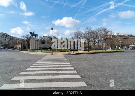 Place du Trocadero im Winter Stockfoto