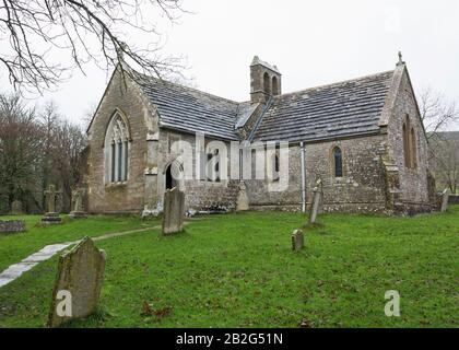 ST Mary's Church, Tyneham Village, Dorset, England, Großbritannien Stockfoto