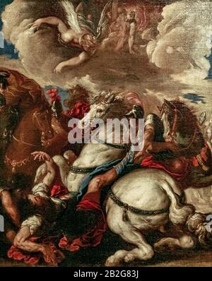 Italien Marken Pesaro - Bürgermuseum - Kunstgalerie - Umbau des Heiligen Paul: Öl auf Leinwand 1655 von Francesco Maff Stockfoto