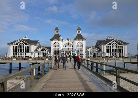 Seebrücke, Seelin, Rügen, Mecklenburg-Vorpommern, Deutschland Stockfoto