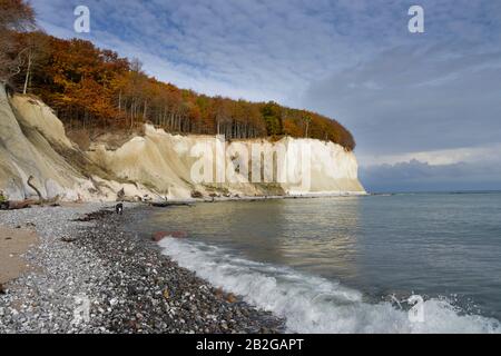 Wissower Klinken, Wissower Ufer, Kreidefelsen, Jasmund, Rügen, Mecklenburg-Vorpommern, Deutschland Stockfoto