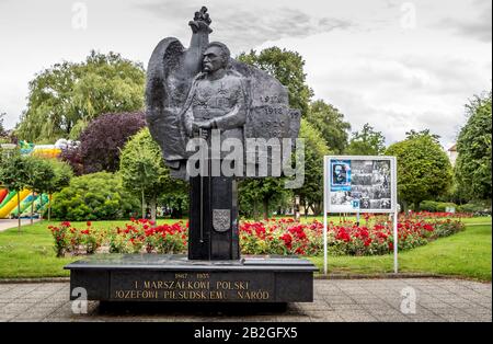 Kolobrzeg, Polen - 31. juli 2016: Ein schöner Sommertag im Park in Kolobrzeg Stockfoto