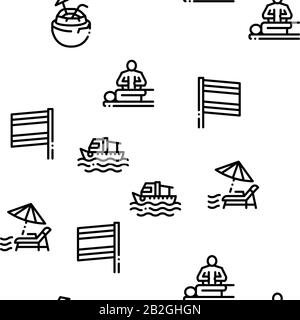 Thailand National Seamless Pattern Vector Stock Vektor