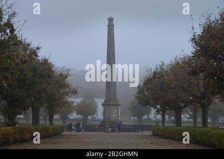 Obelisk, Zirkus, Putbus, Rügen, Mecklenburg-Vorpommern, Deutschland Stockfoto