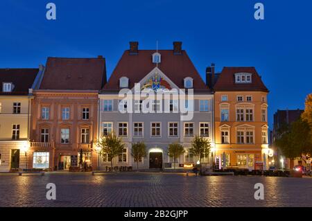 Commandantenhus (Kommandantenhaus), Ostseite, Alter Markt, Altstadt, Stralsund, Mecklenburg-Vorpommern, Deutschland Stockfoto