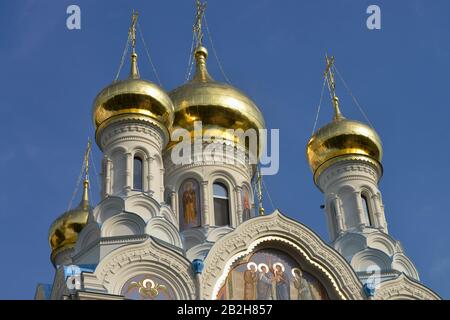 Russisch-Orthodoxe Kirche St. Peter Und Paul, König-Georg-Straße, Karlsbad, stilsicheren Stockfoto