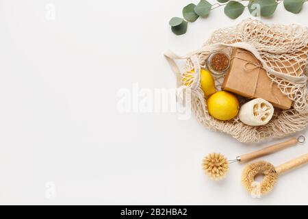 Naturprodukt für Reinigung und Pflege. Kein Waste Stockfoto
