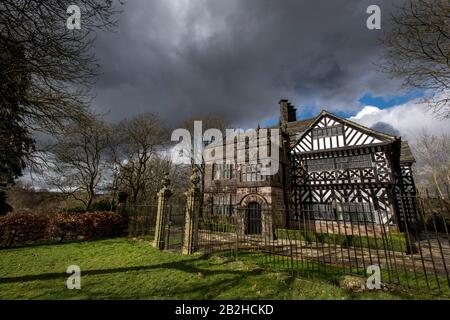 Bolton, Lancashire, 02. März 2020. Hall i'th' Wood Museum, Bolton. Samuel Cromptons Familie hat dort seinen Stammort erreicht, und hier hat er die sich drehenden mu erfunden Stockfoto