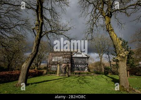 Bolton, Lancashire, 02. März 2020. Hall i'th' Wood Museum, Bolton. Samuel Cromptons Familie hat dort seinen Stammort erreicht, und hier hat er die sich drehenden mu erfunden Stockfoto