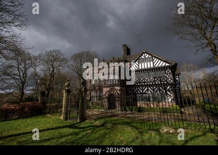 Bolton, Lancashire, 02. März 2020. Hall i'th' Wood Museum, Bolton. Samuel Cromptons Familie hat dort seinen Stammort erreicht, und hier hat er die sich drehenden mu erfunden Stockfoto