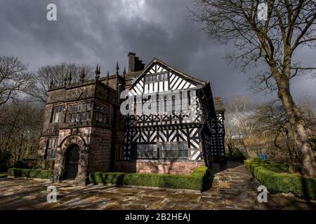 Bolton, Lancashire, 02. März 2020. Hall i'th' Wood Museum, Bolton. Samuel Cromptons Familie hat dort seinen Stammort erreicht, und hier hat er die sich drehenden mu erfunden Stockfoto