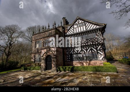 Bolton, Lancashire, 02. März 2020. Hall i'th' Wood Museum, Bolton. Samuel Cromptons Familie hat dort seinen Stammort erreicht, und hier hat er die sich drehenden mu erfunden Stockfoto