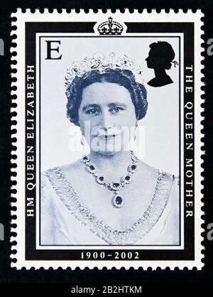 Briefmarke. Großbritannien. Königin Elizabeth II HM Königin Elizabeth die Königin-Mutter Gedenken. 1900-2002. E. Stockfoto