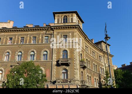 Altbau, Kodaly Koeroend, Budapest, Ungarn Stockfoto