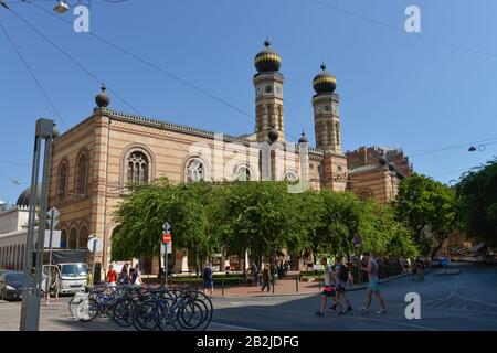 Grosse Synagoge, Dohany Straße, Budapest, Ungarn Stockfoto