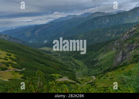 Bergtal Polana Kondratowa, Hohe Tatra, Polen Stockfoto