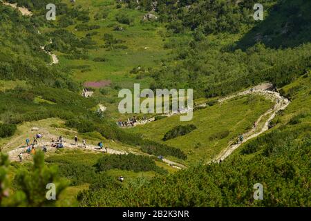 Bergtal Polana Kondratowa, Hohe Tatra, Polen Stockfoto