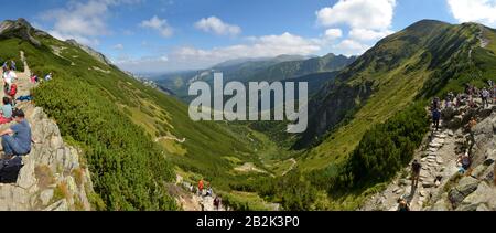 Bergtal Polana Kondratowa, Hohe Tatra, Polen Stockfoto