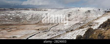 Yellowslacks in der Nähe von Glossop im Winter, Peak District National Park, England Stockfoto