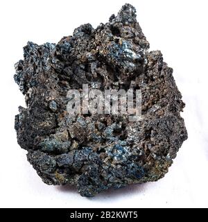 Vulkanisches Gestein - Skoria - igneous Rock - isoliert bei einer Studioaufnahme Stockfoto