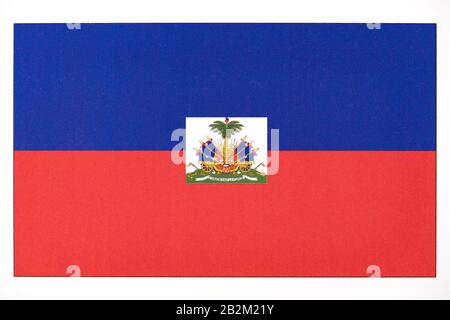 Nationalflagge von Haiti. Stockfoto