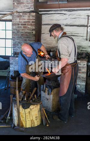 Pioneer Village frühe Siedlerinnen Stockfoto