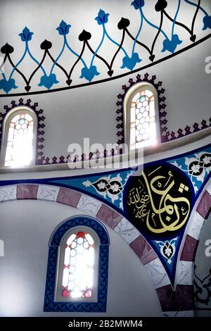 Innenansicht der ali pascha-moschee in ohrid, mazedonien. Stockfoto