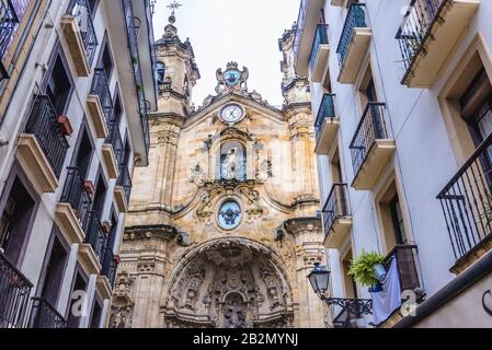 Basilika der Heiligen Maria vom Chorus in der Küstenstadt San Sebastian im Autonomen Baskenland, Spanien Stockfoto